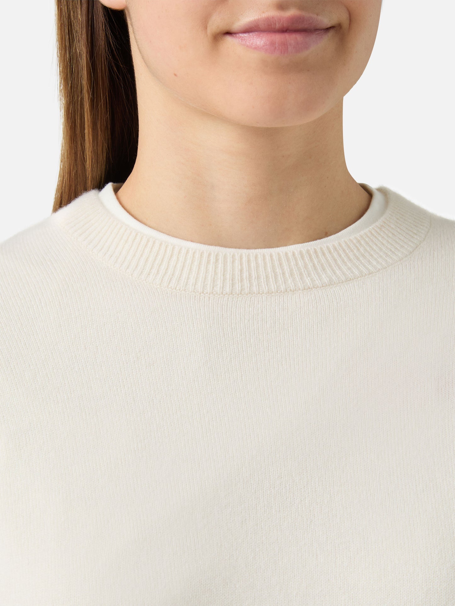 Maglione Sorbonne in 100% CASHMERE bianco
