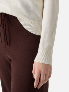 Maglione Sorbonne in 100% CASHMERE bianco