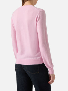 Maglione Sorbonne in 100% CASHMERE rosa