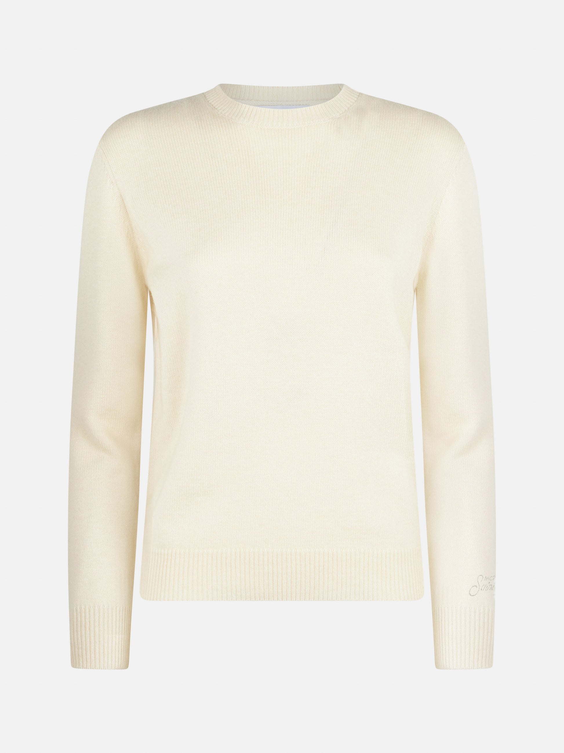 Woman off-white pure cashmere sweater Sorbonne - MC2 Saint Barth