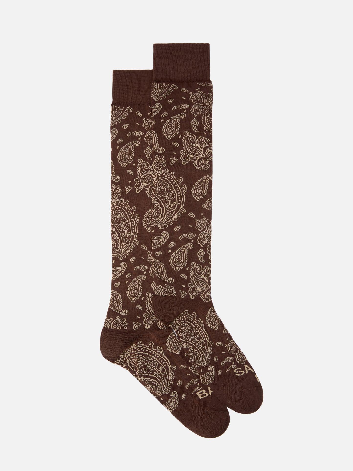 Socks in cotton blend with paisley jacquard