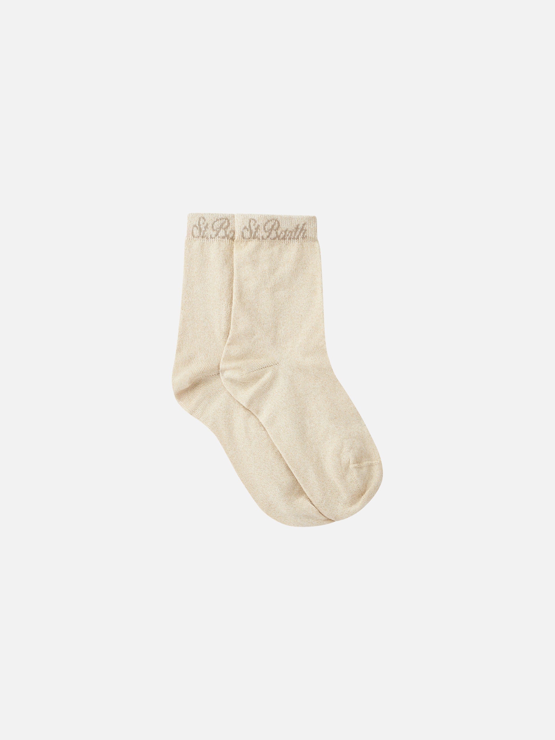 Woman beige lurex socks - MC2 Saint Barth
