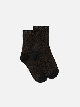Socks with leopard print