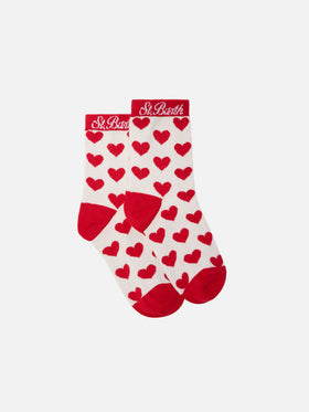 Sox Socks in heart-print cotton blend
