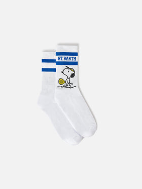 Calzini sport bianchi in cotone con stampa Snoopy padel | Special edition