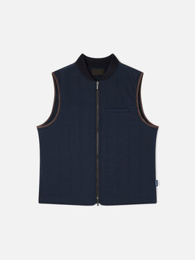 Gilet réversible Spencer en mélange de laine Navy blue 