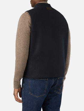 Chaleco reversible Spencer de mezcla de lana Navy blue 