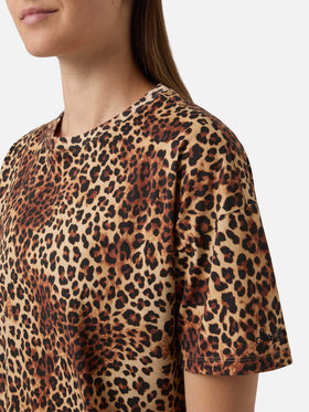 Robe midi Sereia à imprimé léopard all-over 