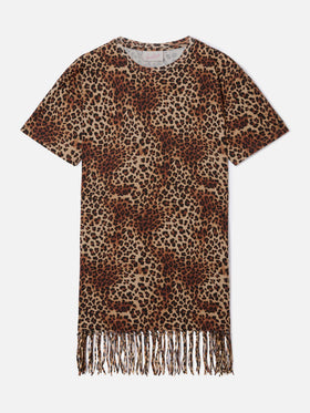Robe midi Sereia à imprimé léopard all-over 