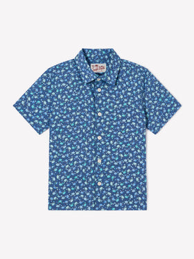 Chemise garçon en mousseline de coton Sharouk à imprimé crabes 