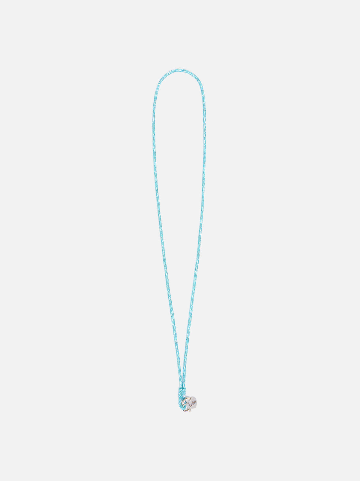 Light blue Strass Charm phone strap with logo charm