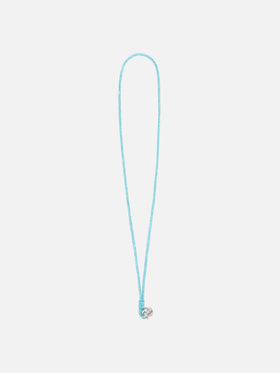 Light blue Strass Charm phone strap with logo charm