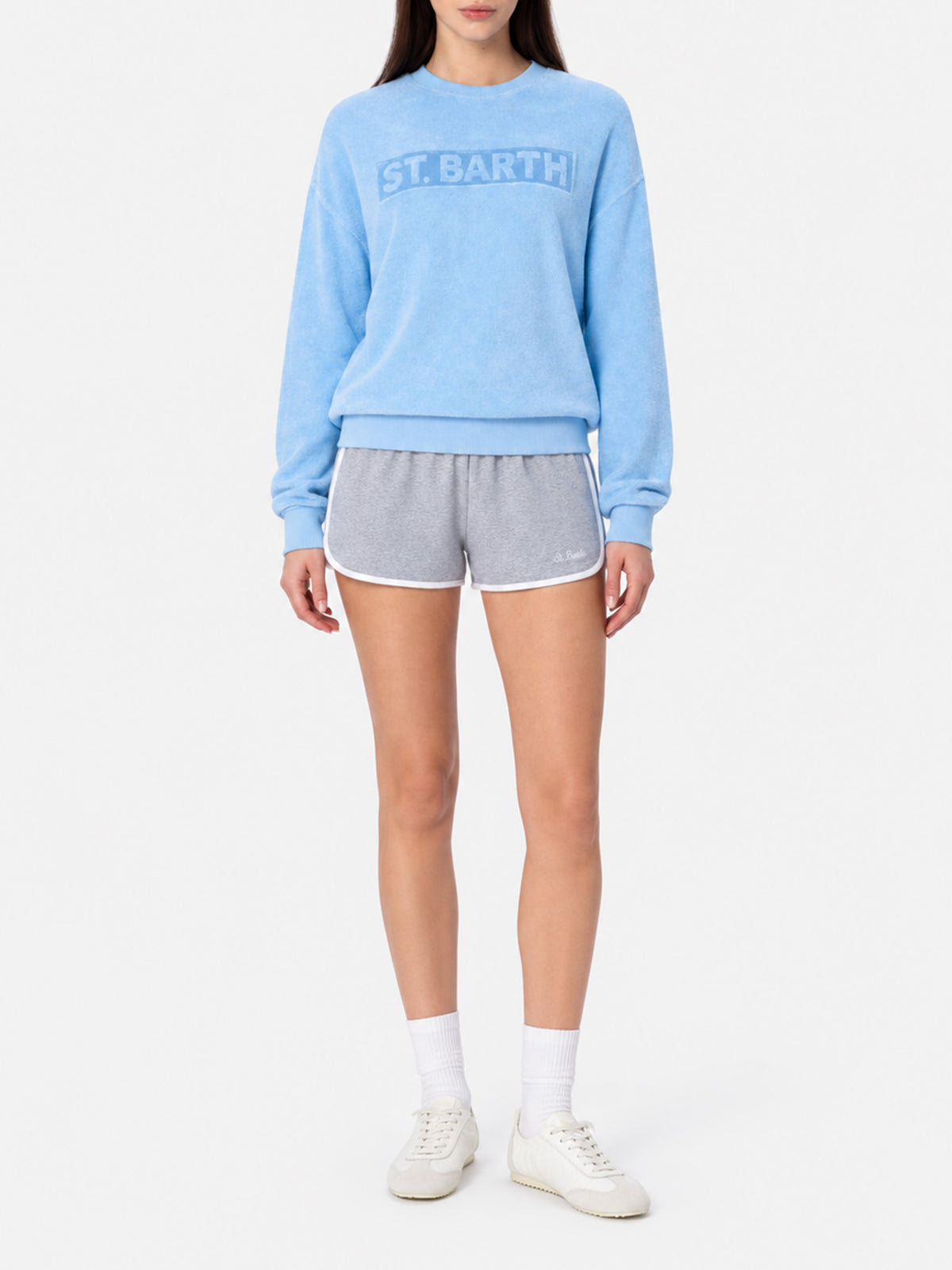 Light blue Sponge Stardust sweatshirt with embossed logo