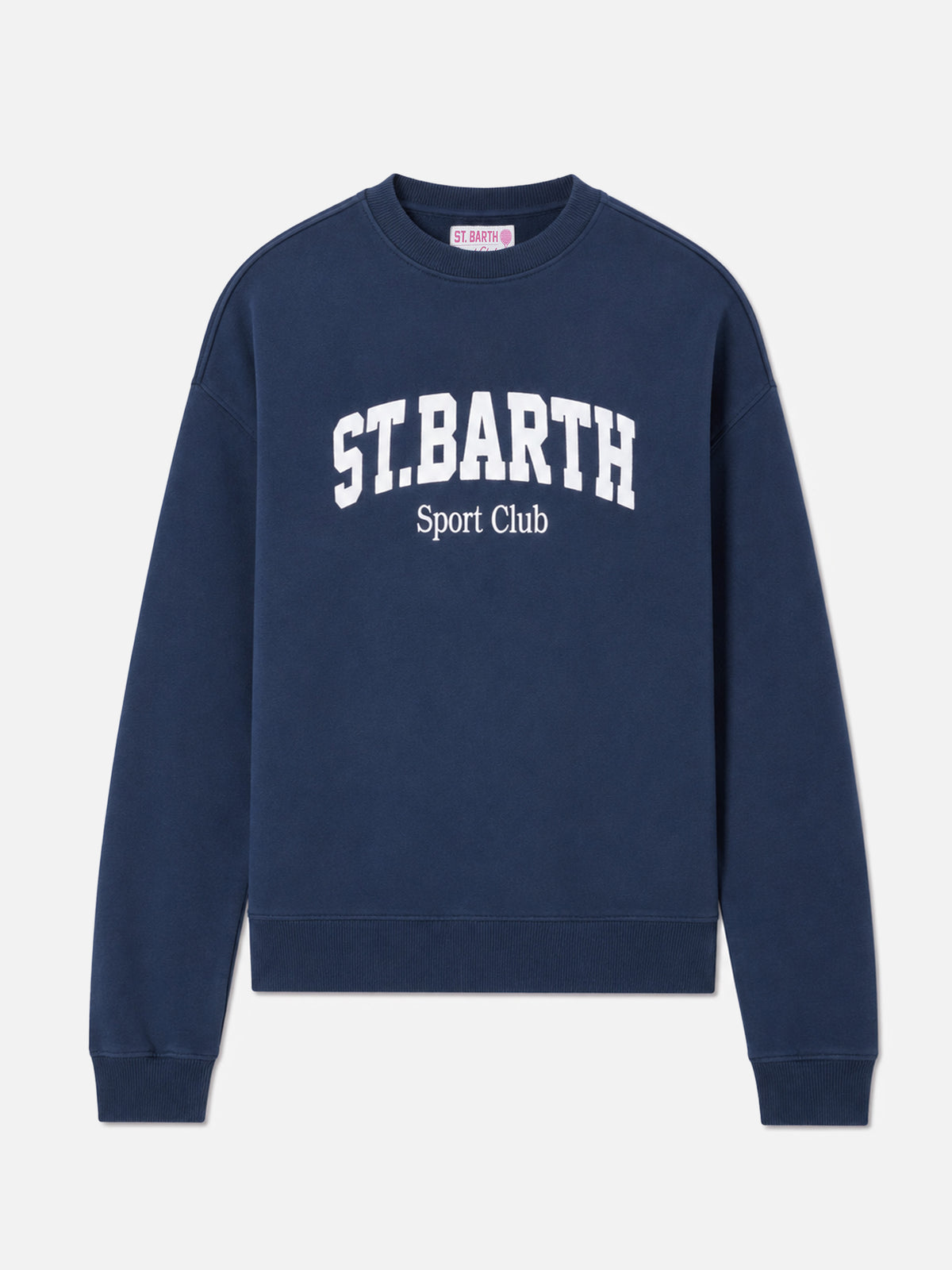 Stardust cotton sweatshirt in blue with St. Barth Sport Club print