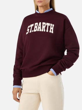 Sudadera Bordeaux Stardust con estampado St. Barth 