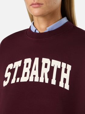 Sudadera Bordeaux Stardust con estampado St. Barth 