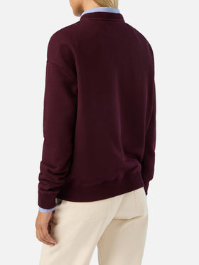Sudadera Bordeaux Stardust con estampado St. Barth 