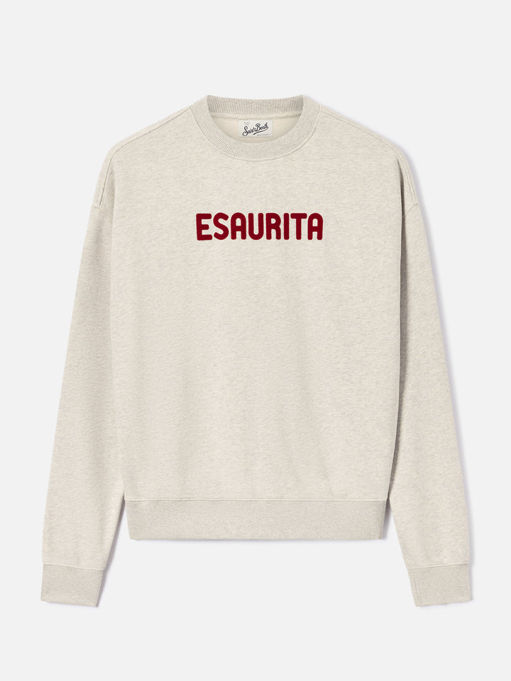 Sudadera Grey Stardust con estampado flocado Esaurita 