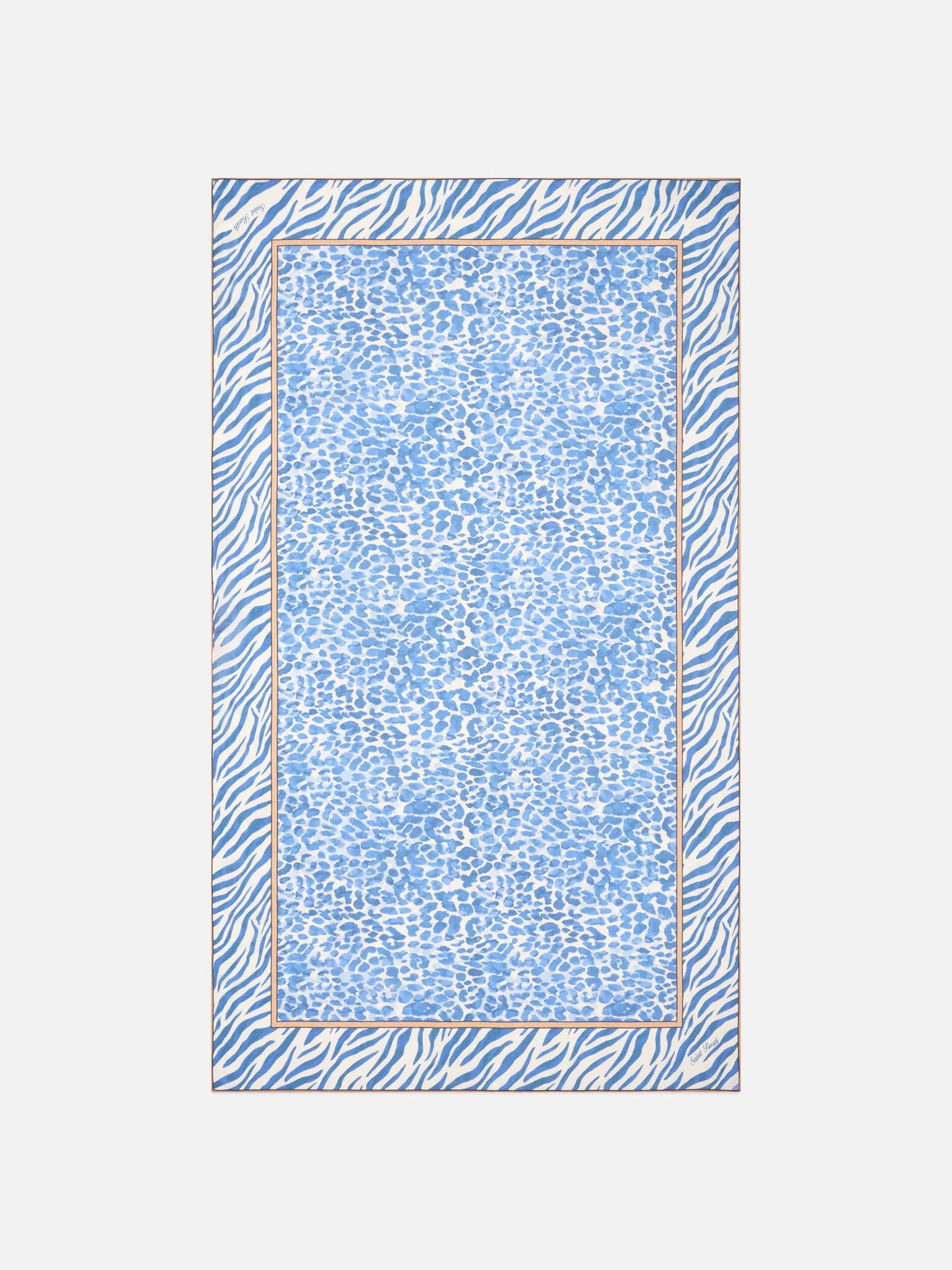 Pareo lungo Thaiti misto seta con stampa animalier leopardata
