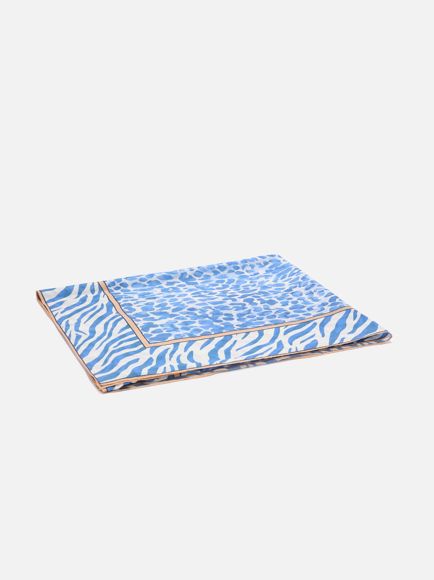 Pareo lungo Thaiti misto seta con stampa animalier leopardata