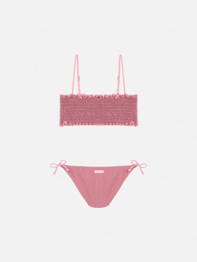 Tilly lurex bikini with smocked point embroidery - MC2 Saint Barth