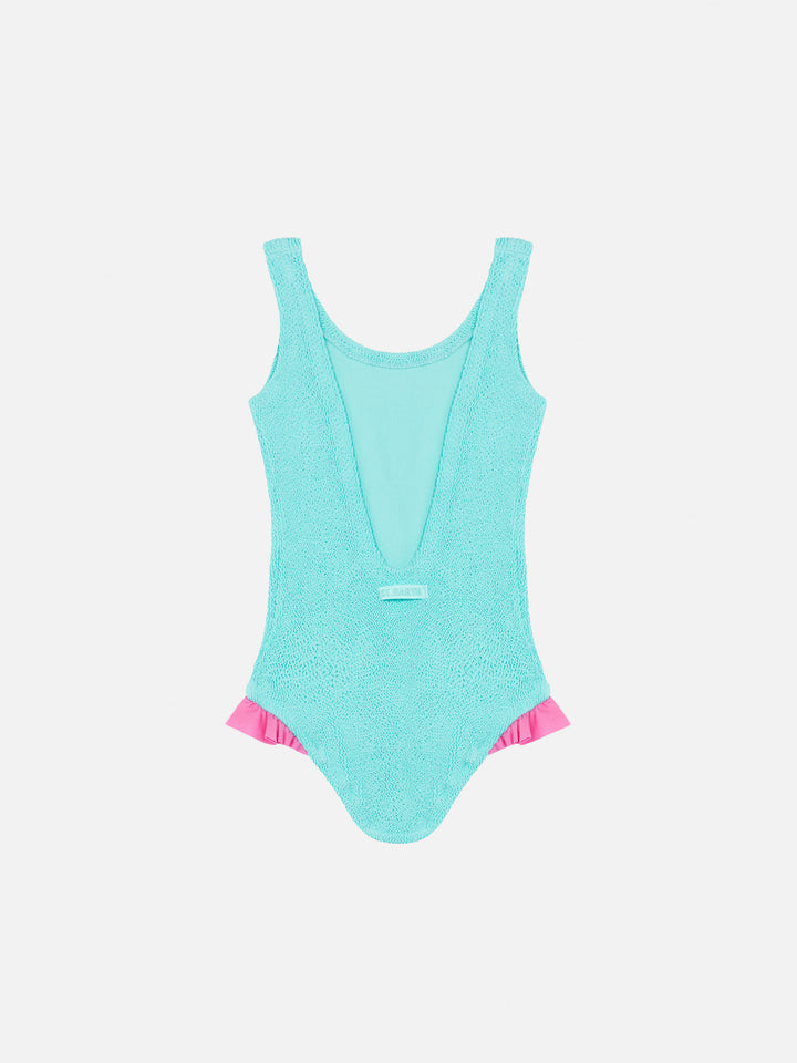 Tiana water green crinckle one-piece swimsuit - MC2 Saint Barth