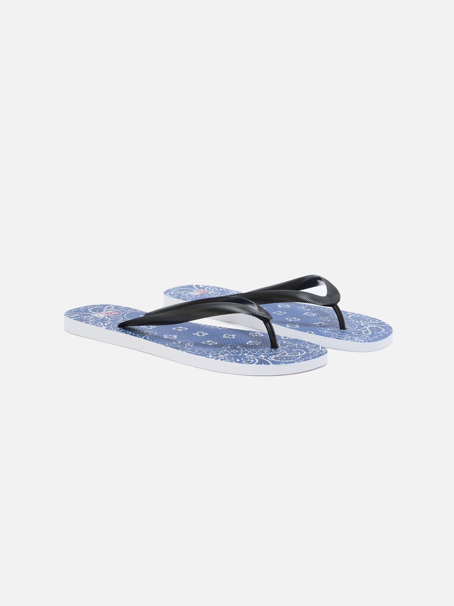 Tommy rubber slip-on slides with bandana print