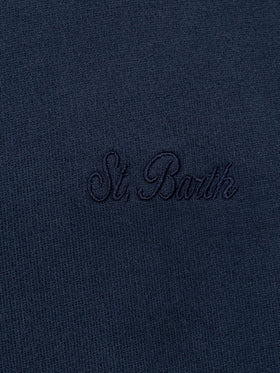 Man navy blue sweatshirt Tribeca with St. Barth embroidery - MC2 Saint Barth