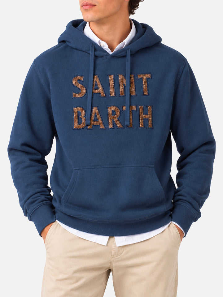 Tribeca blue hoodie with patch