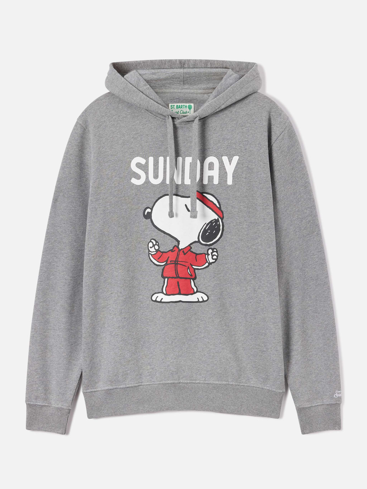 Felpa con cappuccio Tribeca grigia in cotone con stampa Snoopy | Special edition