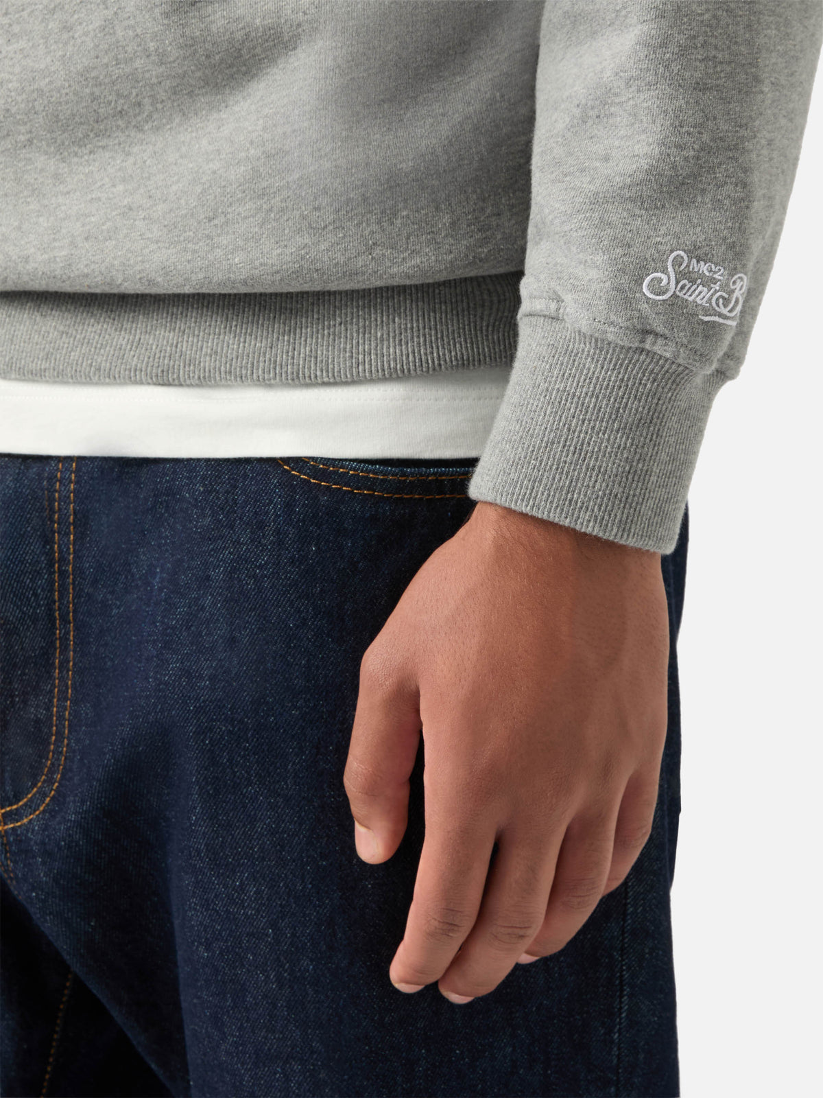 Grey Tribeca cotton hoodie with Snoopy print | Special edition