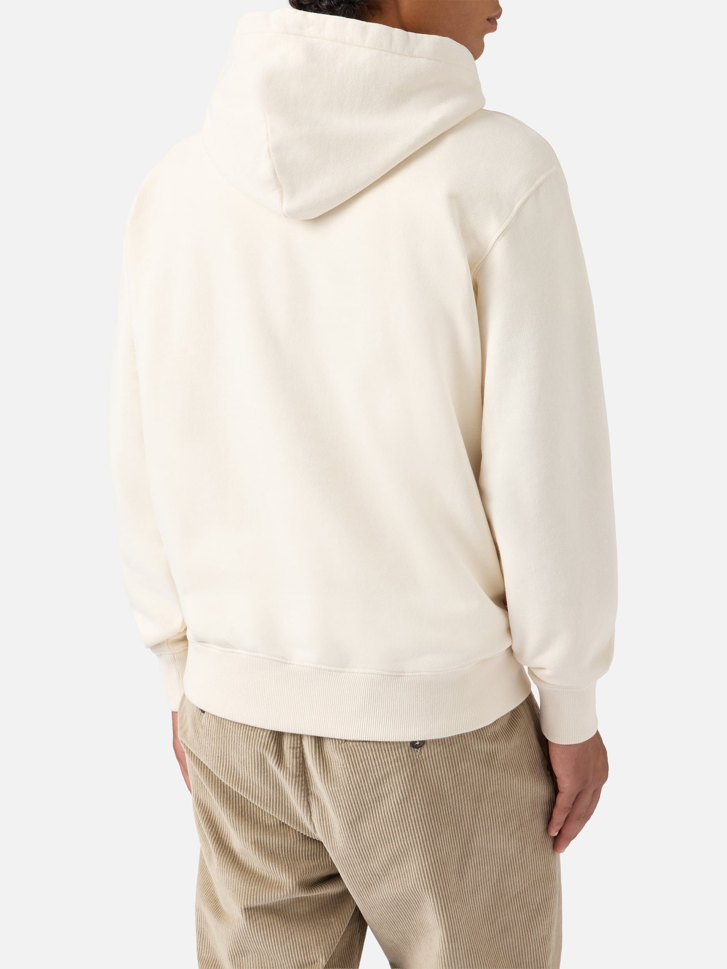 Tribeca cotton hoodie in cream with St. Barth embroidery