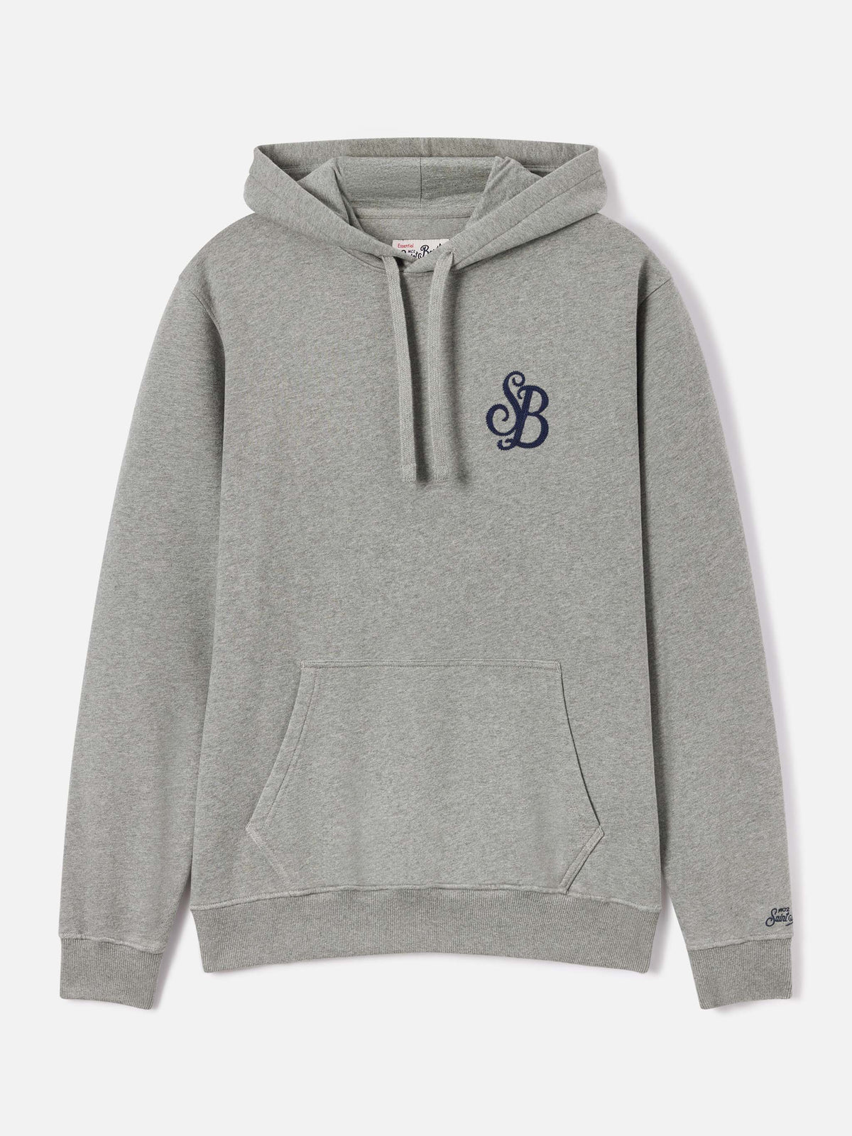Sudadera con capucha Tribeca de algodón gris con monograma SB Legacy 