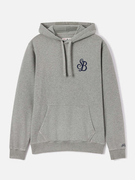 Sudadera con capucha Tribeca de algodón gris con monograma SB Legacy 