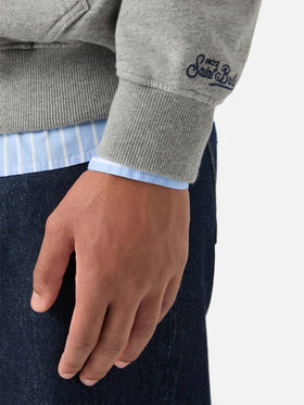 Sudadera con capucha Tribeca de algodón gris con monograma SB Legacy 