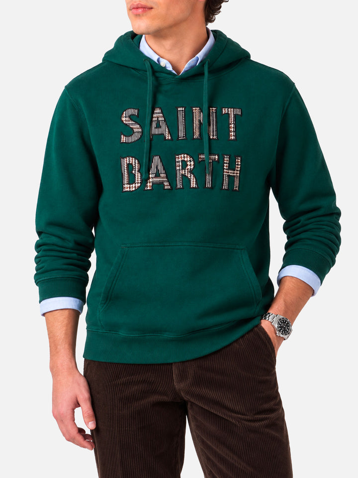Sudadera con capucha verde Tribeca con parche 
