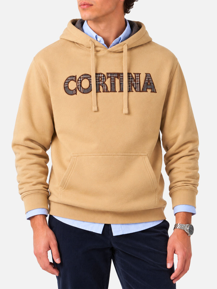 Felpa Tribeca cappuccio patch Cortina beige