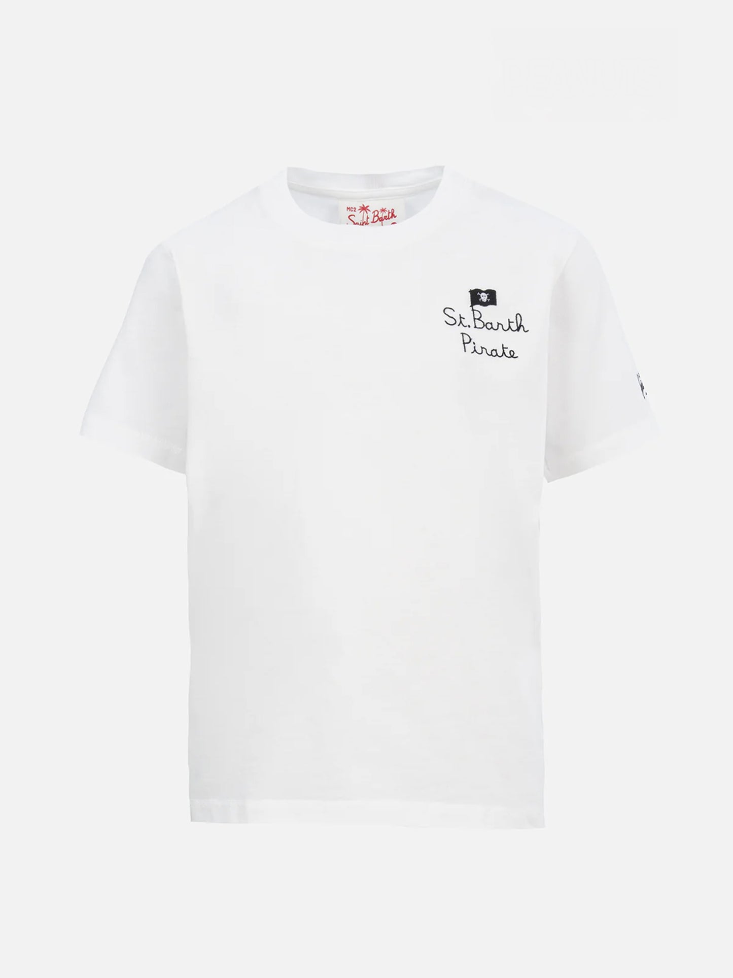 Baumwoll-T-Shirt für Jungen mit Snoopy-Aufdruck und St.-Barth-Piraten-Stickerei | SNOOPY PEANUTS SONDEREDITION