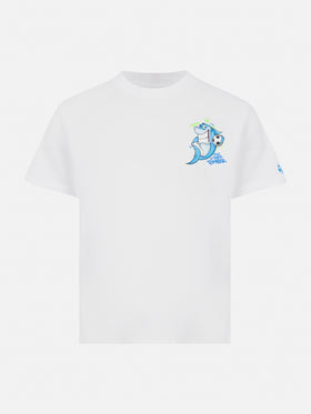 Cotton t-shirt with Cryptopuppets shark print | CRYPTOPUPPETS SPECIAL EDITION - MC2 Saint Barth