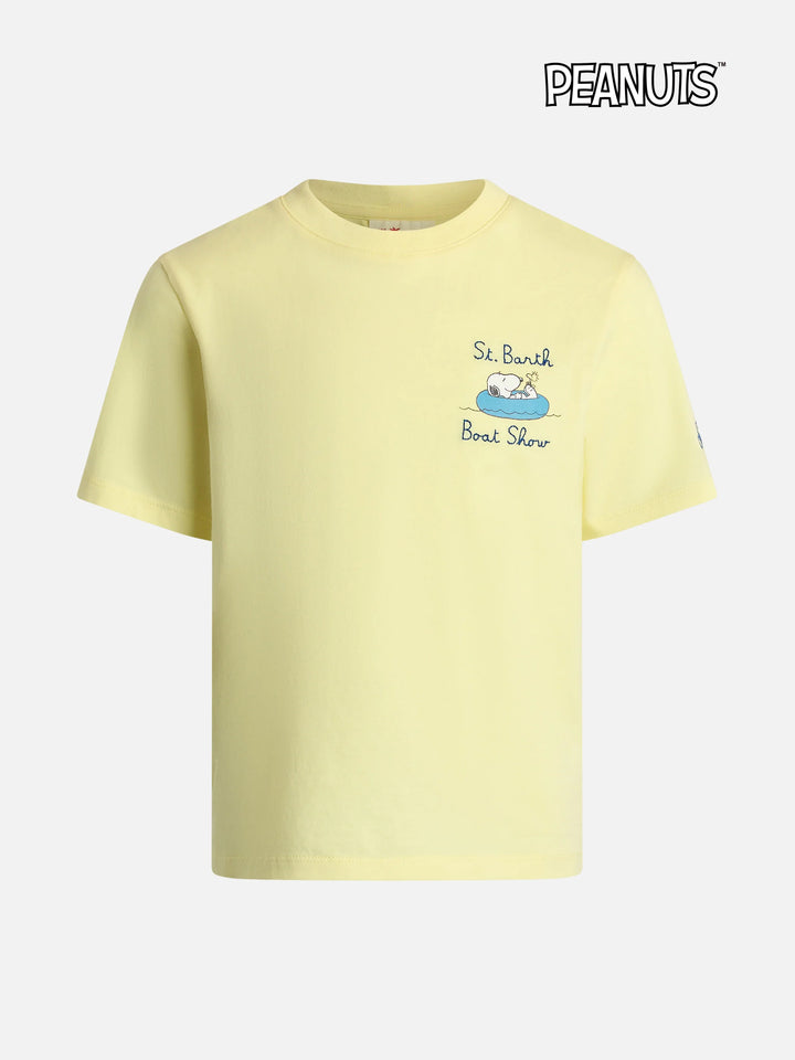 Boy cotton t-shirt with Snoopy print and St. Barth boat show embroidery | SNOOPY PEANUTS SPECIAL EDITION