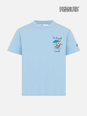 Cotton t-shirt with St. Barth local embroidery and Snoopy print | SNOOPY PEANUTS® SPECIAL EDITION