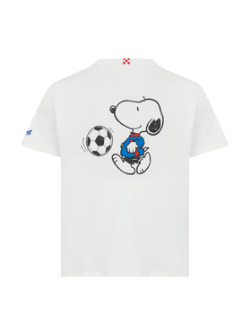 Cotton t-shirt with St. Barth bomber embroidery and Snoopy print | SNOOPY PEANUTS® SPECIAL EDITION - MC2 Saint Barth
