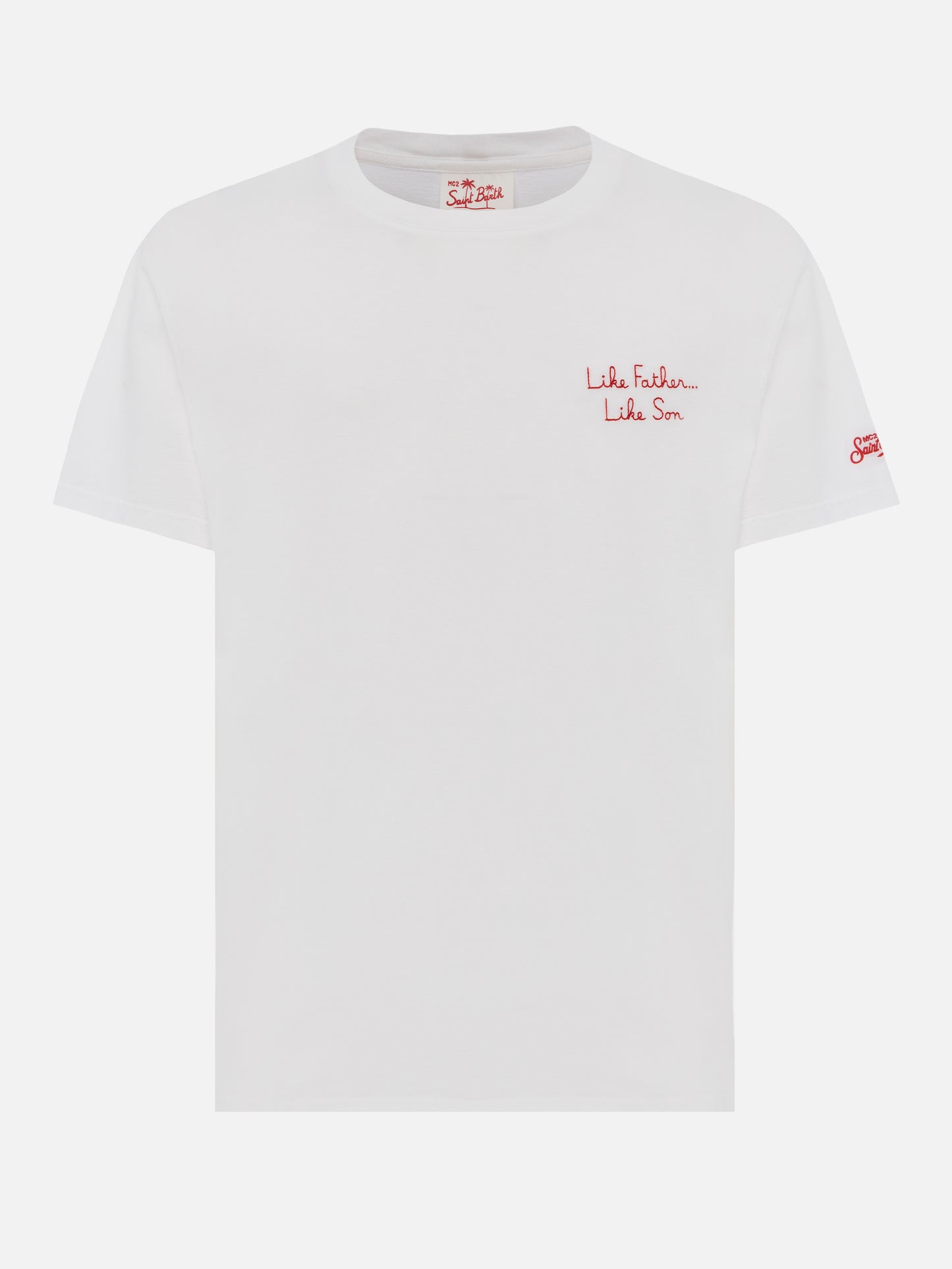 Man cotton t-shirt with The Simpson front embroidery and back print | THE SIMPSON SPECIAL EDITION - MC2 Saint Barth