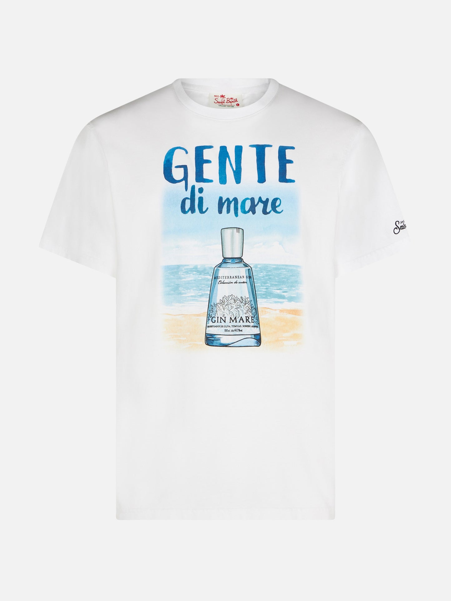 Herren-T-Shirt aus Baumwolle mit Gente di Mare-Aufdruck | GIN MARE SONDEREDITION