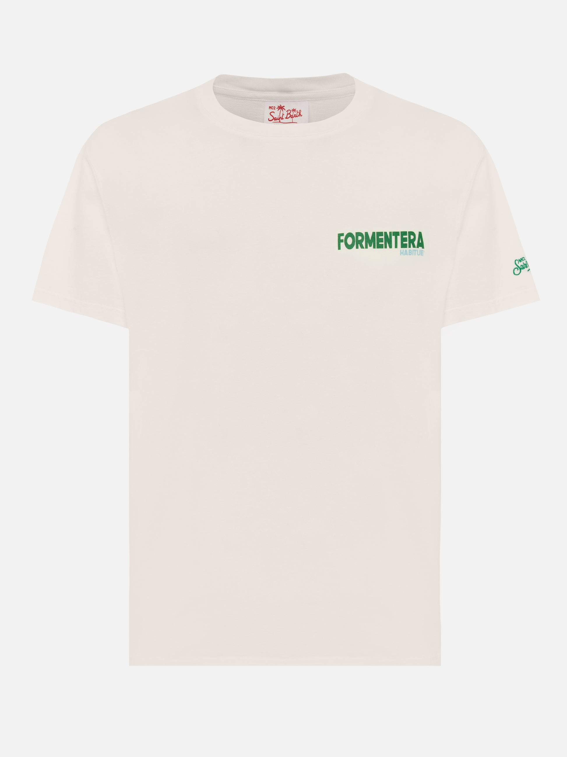Organic cotton T-shirt with Formentera postcard print - MC2 Saint Barth