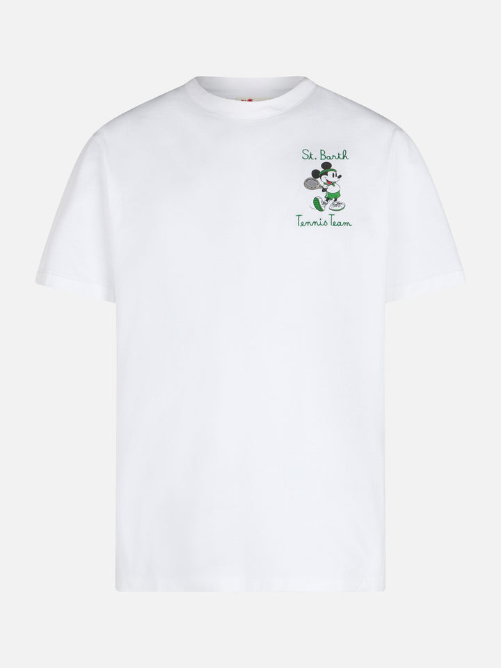 Man cotton t-shirt with Mickey Mouse print and embroidery | DISNEY SPECIAL EDITION - MC2 Saint Barth