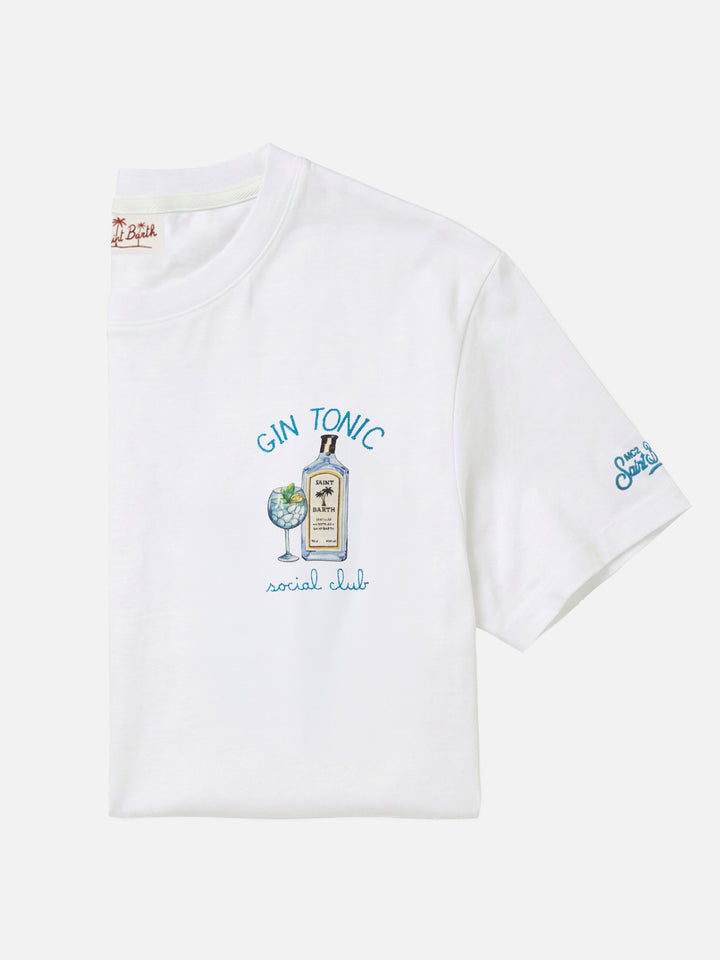T-shirt Man ricamo gin tonic social club