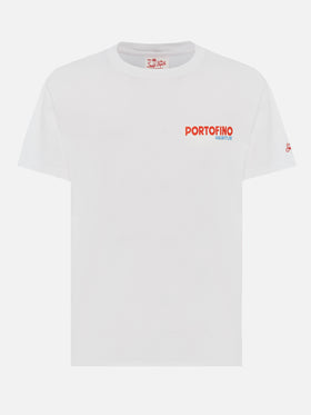 Cotton T-shirt with Portofino postcard print - MC2 Saint Barth