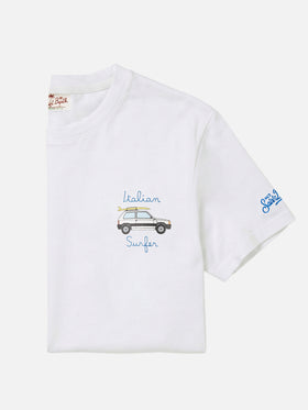 Camiseta Panda con estampado y bordado surf en blanco | Special Edition 
