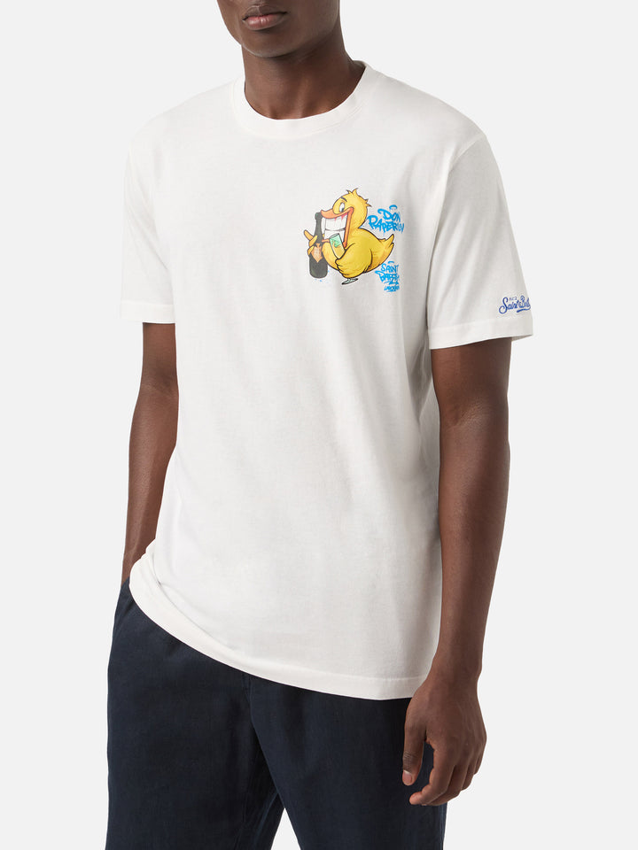 Cryptopuppets Don Paperion t-shirt with front and back print in white | Special Edition